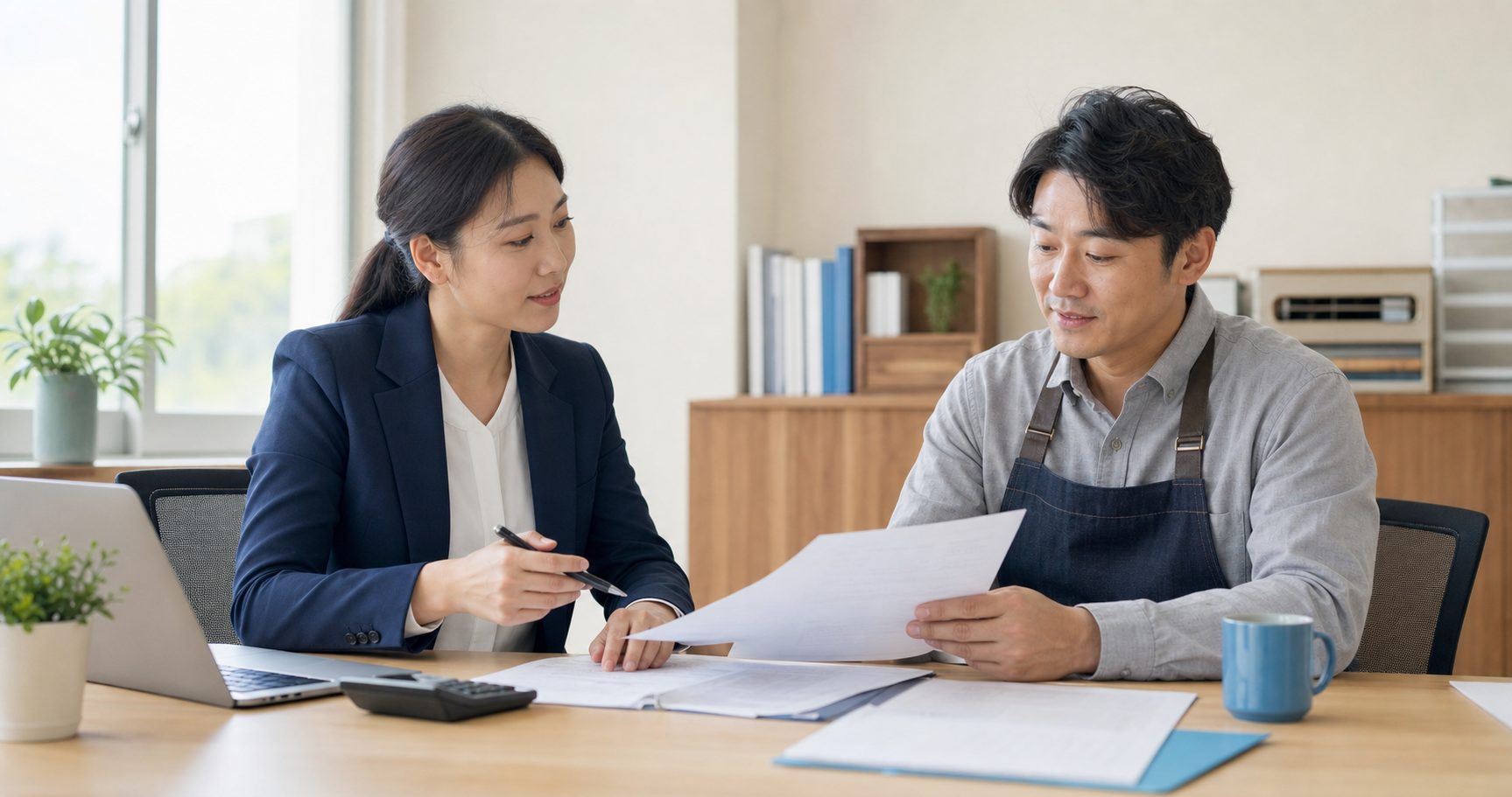 소상공인 정책자금 상담을 받는 사장님